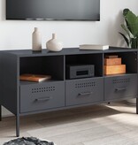 VidaXL Tv-meubel 100,5x39x50,5 cm koudgewalst staal antracietkleurig