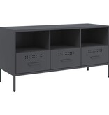 VidaXL Tv-meubel 100,5x39x50,5 cm koudgewalst staal antracietkleurig