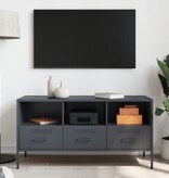 VidaXL Tv-meubel 100,5x39x50,5 cm koudgewalst staal antracietkleurig