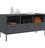 VidaXL Tv-meubel 100,5x39x50,5 cm koudgewalst staal antracietkleurig