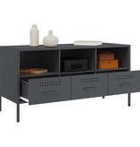 VidaXL Tv-meubel 100,5x39x50,5 cm koudgewalst staal antracietkleurig