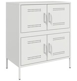 VidaXL Dressoir 68x39x79 cm staal wit
