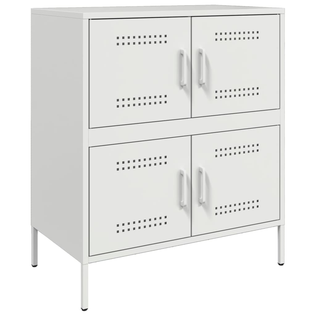 VidaXL Dressoir 68x39x79 cm staal wit