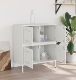VidaXL Dressoir 68x39x79 cm staal wit