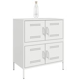 VidaXL Dressoir 68x39x79 cm staal wit
