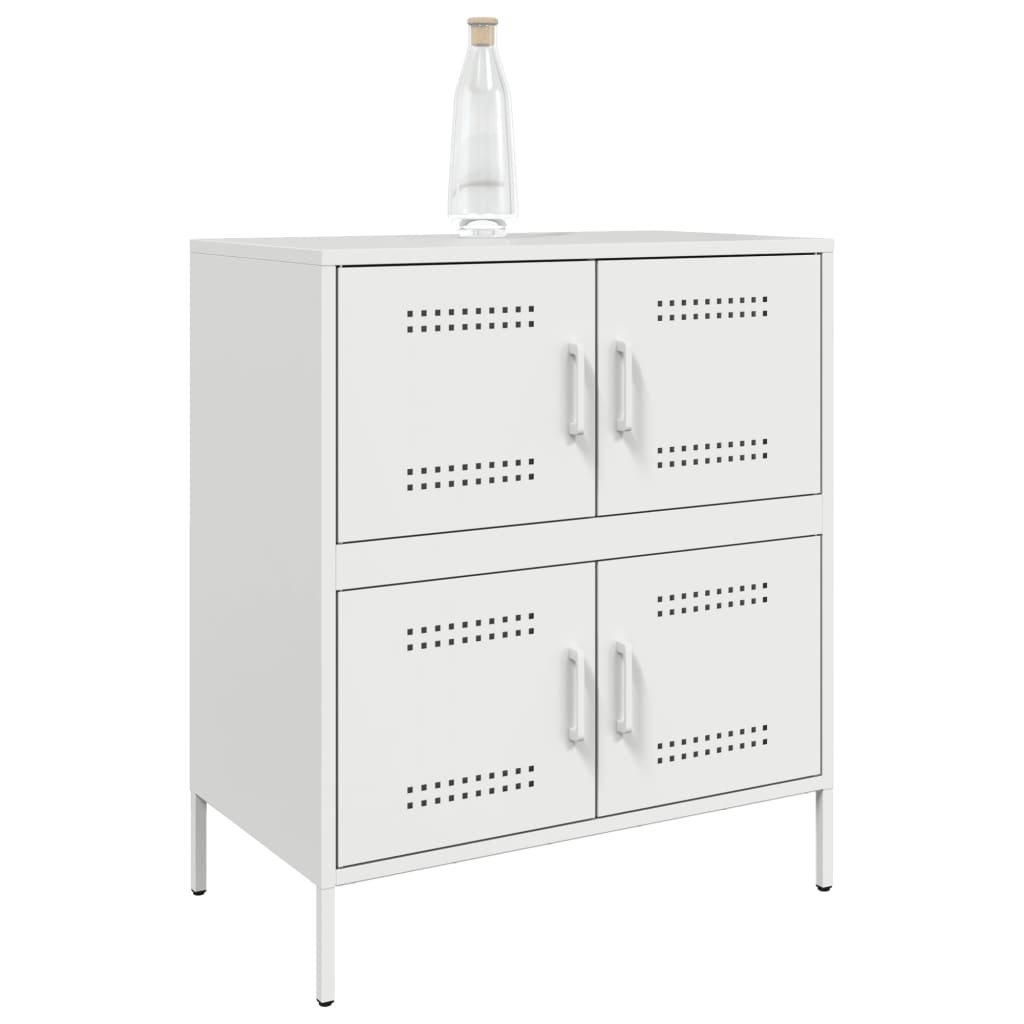 VidaXL Dressoir 68x39x79 cm staal wit