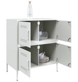 VidaXL Dressoir 68x39x79 cm staal wit