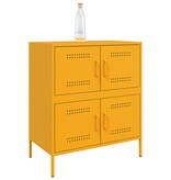 VidaXL Dressoir 68x39x79 cm staal mosterdgeel