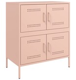 VidaXL Dressoir 68x39x79 cm staal roze