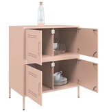 VidaXL Dressoir 68x39x79 cm staal roze