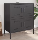 VidaXL Dressoir 68x39x79 cm staal zwart