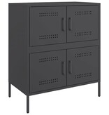 VidaXL Dressoir 68x39x79 cm staal zwart