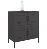 VidaXL Dressoir 68x39x79 cm staal zwart