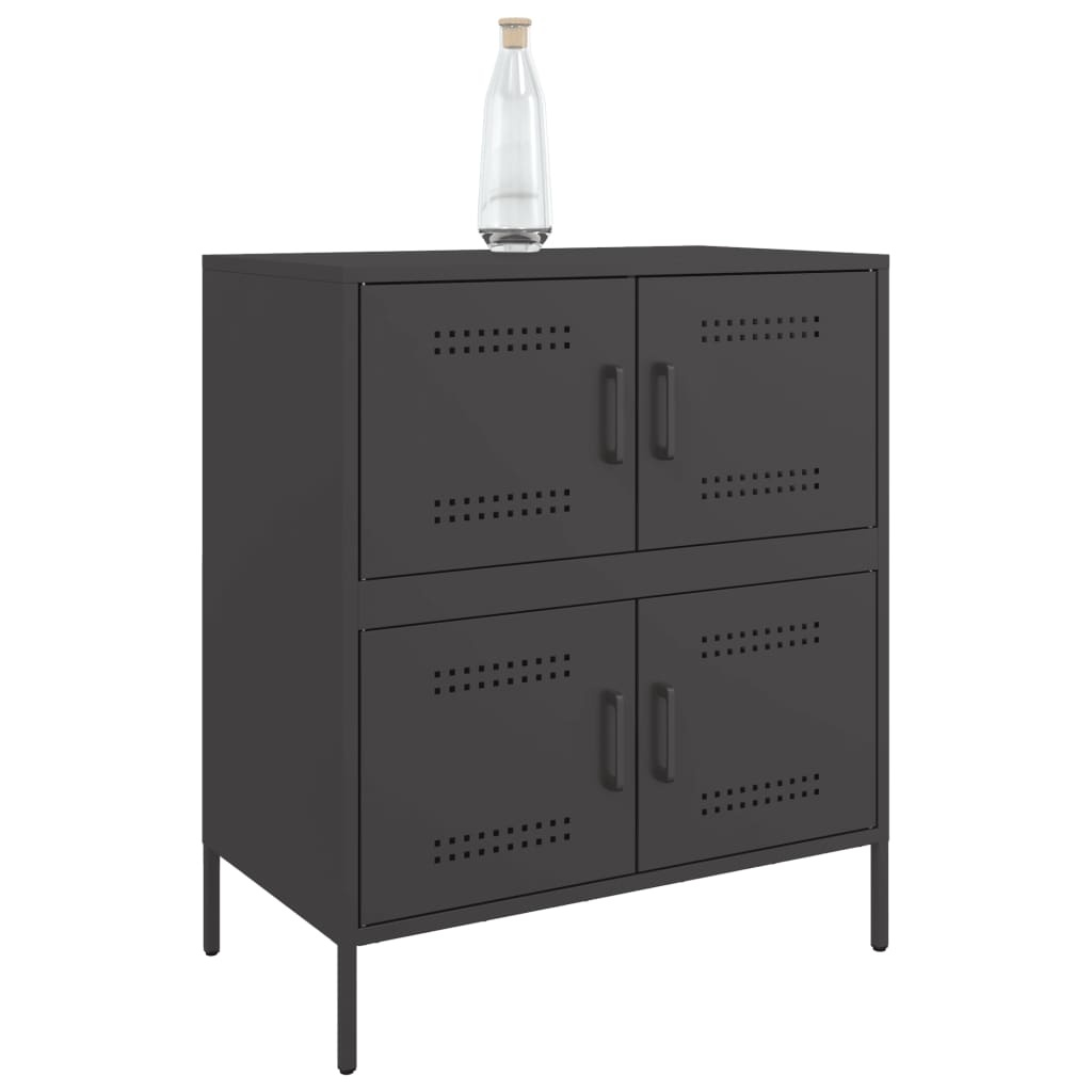 VidaXL Dressoir 68x39x79 cm staal zwart
