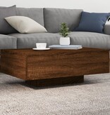 VidaXL Salontafel met LED-verlichting 85x55x31 cm bruin eikenkleur
