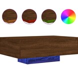 VidaXL Salontafel met LED-verlichting 85x55x31 cm bruin eikenkleur