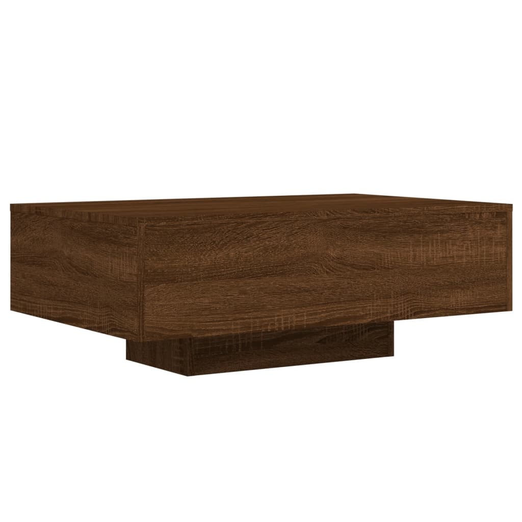 VidaXL Salontafel met LED-verlichting 85x55x31 cm bruin eikenkleur
