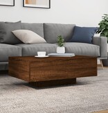 VidaXL Salontafel met LED-verlichting 85x55x31 cm bruin eikenkleur