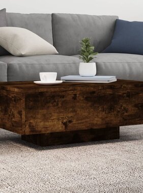 VidaXL Salontafel met LED-verlichting 85x55x31 cm gerookt eikenkleurig