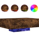 VidaXL Salontafel met LED-verlichting 85x55x31 cm gerookt eikenkleurig