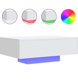 VidaXL Salontafel met LED-verlichting 85x55x31 cm wit