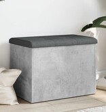 VidaXL Opbergbankje 62x42x45 cm bewerkt hout betongrijs