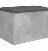 VidaXL Opbergbankje 62x42x45 cm bewerkt hout betongrijs