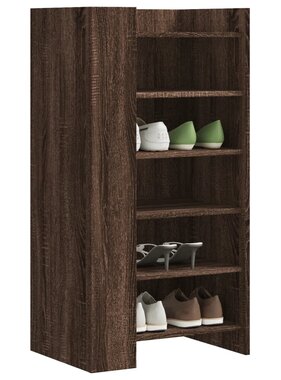VidaXL Schoenenkast 52x37,5x100 cm bewerkt hout bruin eikenkleurig