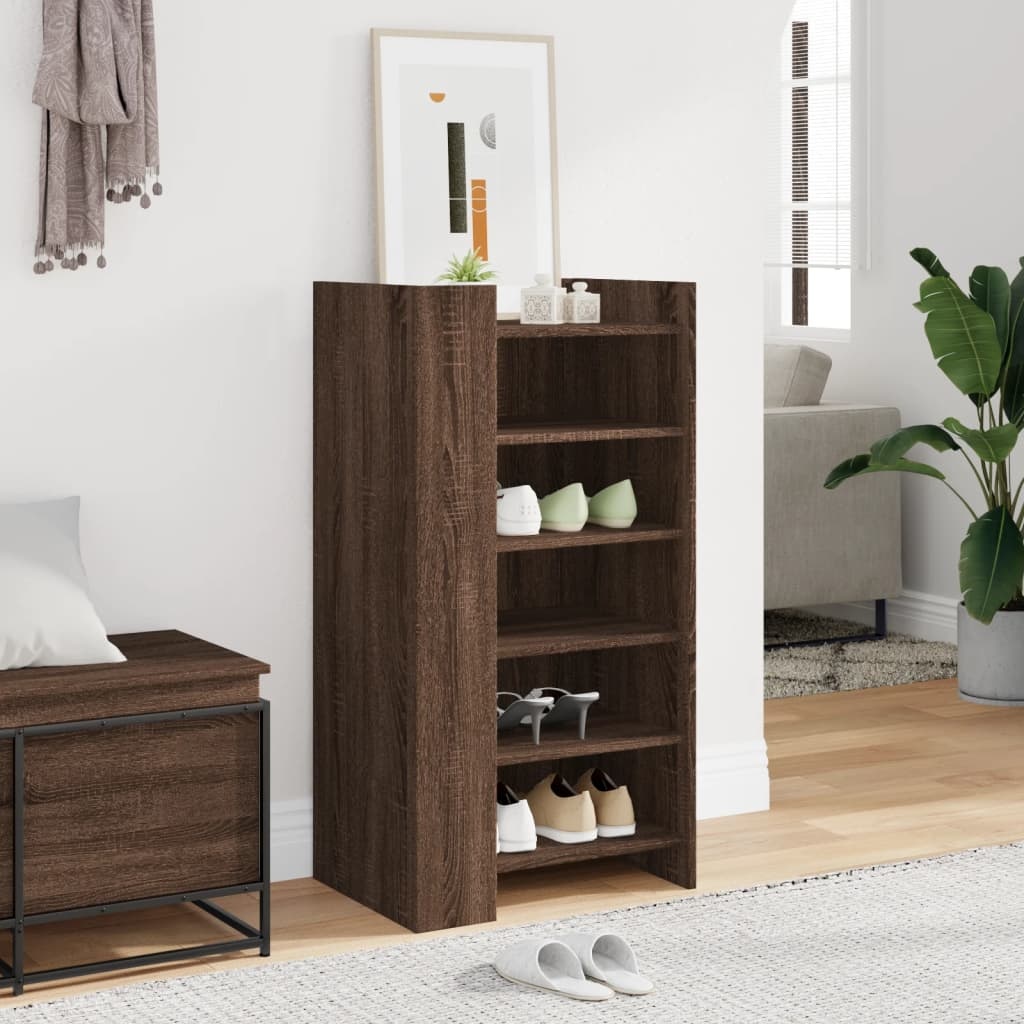 VidaXL Schoenenkast 52x37,5x100 cm bewerkt hout bruin eikenkleurig