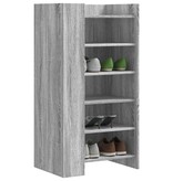 VidaXL Schoenenkast 52x37,5x100 cm bewerkt hout grijs sonoma eiken