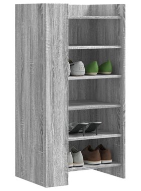VidaXL Schoenenkast 52x37,5x100 cm bewerkt hout grijs sonoma eiken