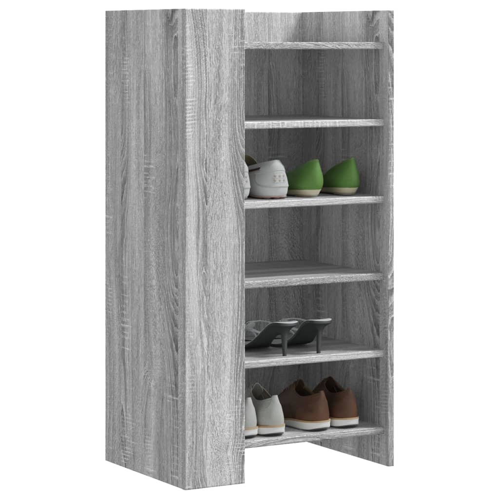VidaXL Schoenenkast 52x37,5x100 cm bewerkt hout grijs sonoma eiken