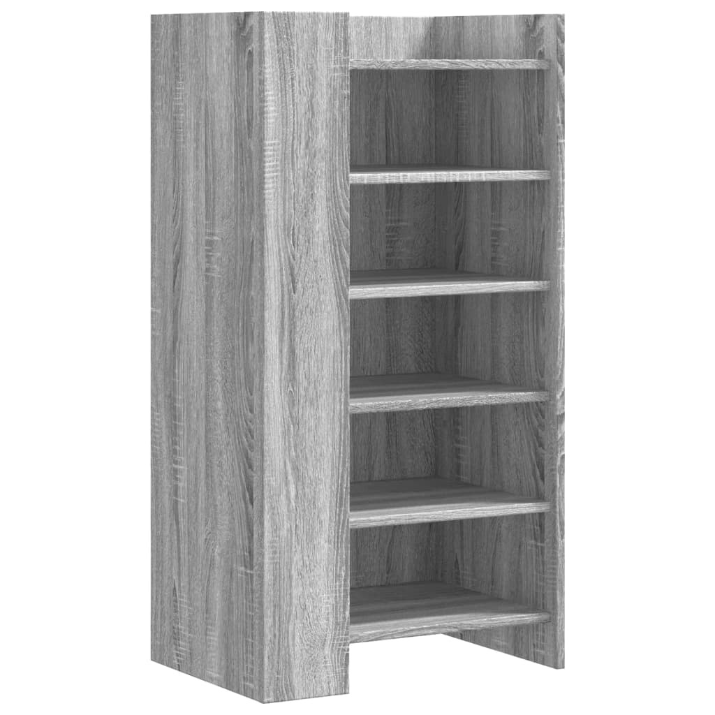 VidaXL Schoenenkast 52x37,5x100 cm bewerkt hout grijs sonoma eiken