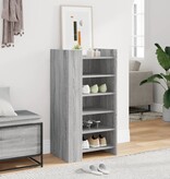 VidaXL Schoenenkast 52x37,5x100 cm bewerkt hout grijs sonoma eiken