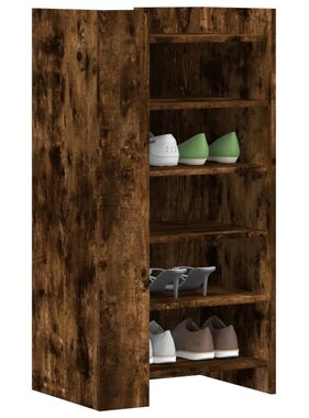 VidaXL Schoenenkast 52x37,5x100 cm bewerkt hout gerookt eikenkleurig
