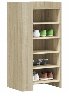 VidaXL Schoenenkast 52x37,5x100 cm bewerkt hout sonoma eikenkleurig