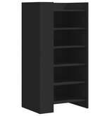VidaXL Schoenenkast 52x37,5x100 cm bewerkt hout zwart
