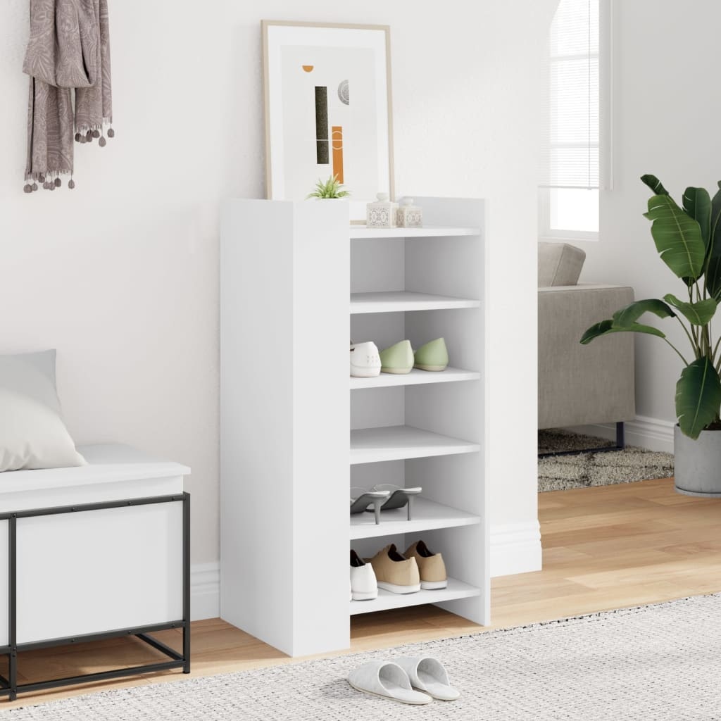 VidaXL Schoenenkast 52x37,5x100 cm bewerkt hout wit
