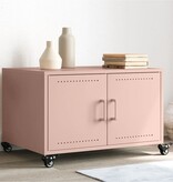 VidaXL Salontafel 68x50x43,5 cm koudgewalst staal roze