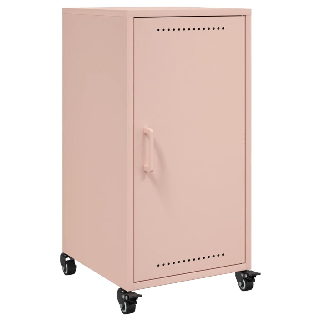 VidaXL Dressoir 36x39x72 cm koudgewalst staal roze