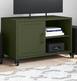 VidaXL Tv-meubel 68x39x43,5 cm koudgewalst staal olijfgroen