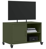 VidaXL Tv-meubel 68x39x43,5 cm koudgewalst staal olijfgroen