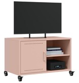 VidaXL Tv-meubel 68x39x43,5 cm koudgewalst staal roze