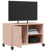 VidaXL Tv-meubel 68x39x43,5 cm koudgewalst staal roze
