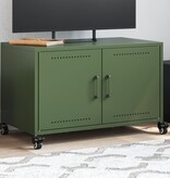 VidaXL Tv-meubel 68x39x43,5 cm koudgewalst staal olijfgroen