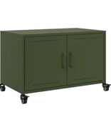 VidaXL Tv-meubel 68x39x43,5 cm koudgewalst staal olijfgroen