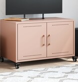 VidaXL Tv-meubel 68x39x43,5 cm koudgewalst staal roze