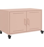 VidaXL Tv-meubel 68x39x43,5 cm koudgewalst staal roze