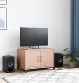 VidaXL Tv-meubel 68x39x43,5 cm koudgewalst staal roze