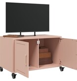 VidaXL Tv-meubel 68x39x43,5 cm koudgewalst staal roze